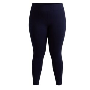 Terra & Sky High Waist Ankle Leggings 3X (24w-26w) Dark Navy 27" Inseam Plus New